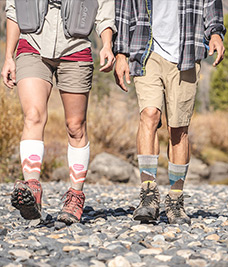 Hikers walking with Sockwell socks