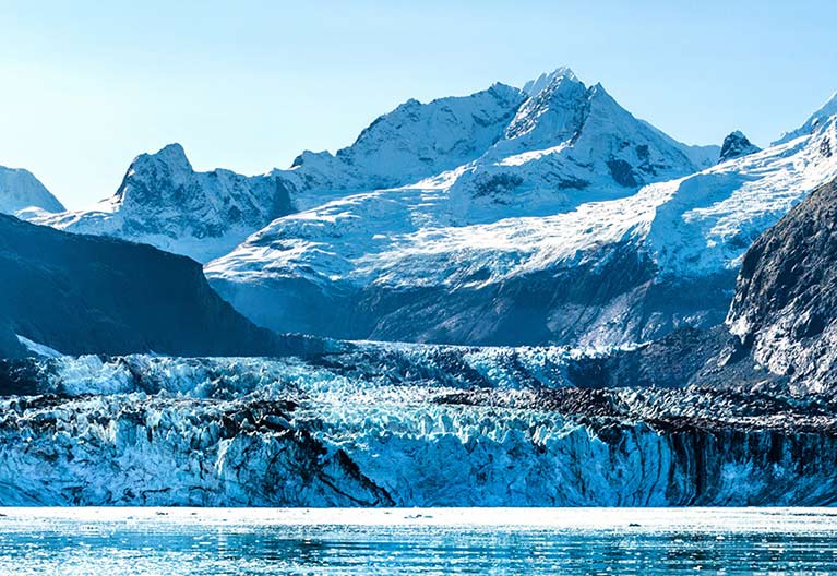 Glaciers in Alaska.